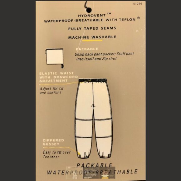 Men's Pacific Trail  Waterproof Hydro Vent Breathable Pants Grey Medium - Picture 3 of 12